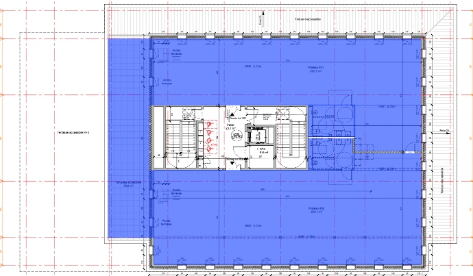 Plan du R+4 — Plateaux 401 et 402